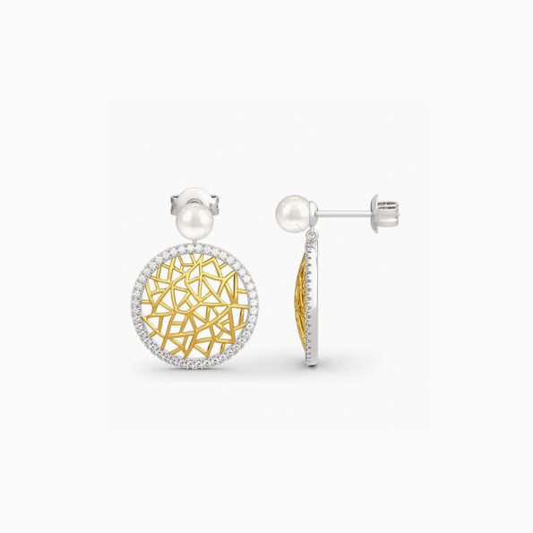 Modern Filigree Cultured Pearl