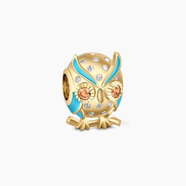 Gold Tone Owlet Charm